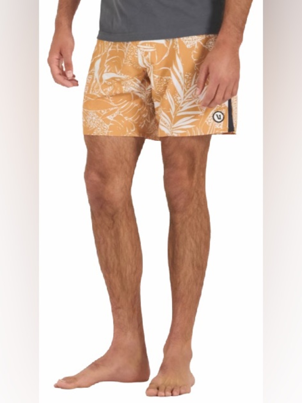 Vuori peak Board Mustard Yellow Tropical Shorts